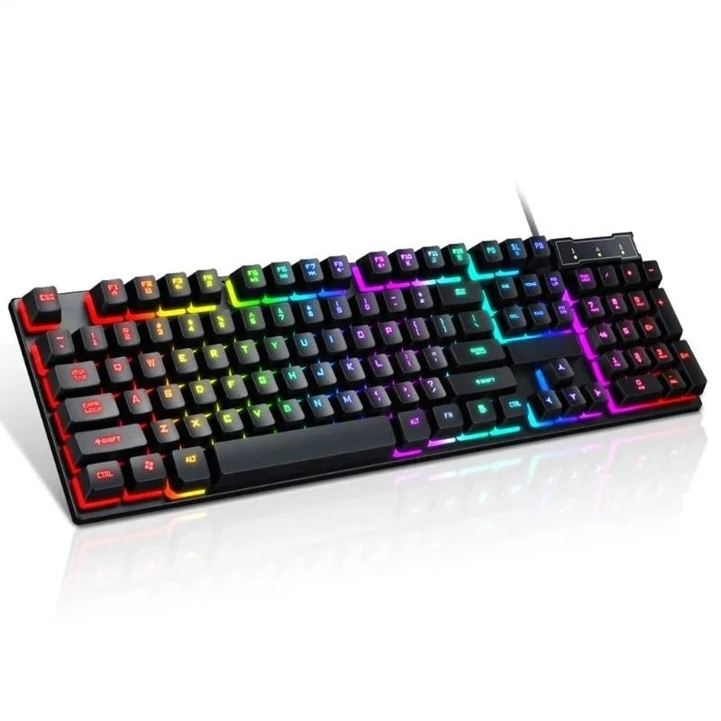 Teclado Gamer Kiren Kr-6300 Led Rgb Abnt2 Usb