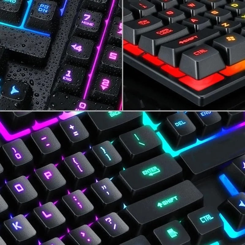 Teclado Gamer Kiren Kr-6300 Led Rgb Abnt2 Usb